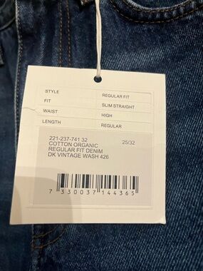 Toteme Dark Blue Straight-Leg Jeans